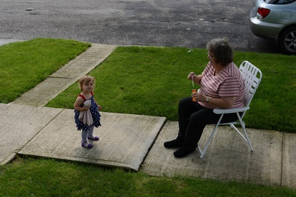 Blowing bubbles with Grandma2